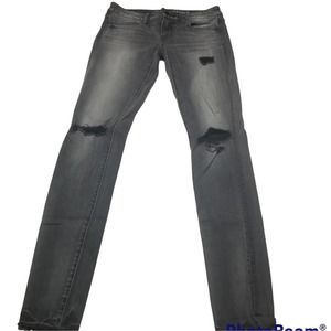 American Eagle Super Low Jegging Super Stretch Black Size 4 Long Tall